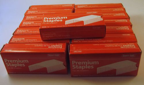 Set Of 15 NIP Cleaners Supply B8 1/4&#034;  Crown Chisel 5000 Count Staple Boxes