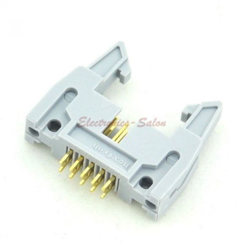 50x Flat Cable IDC 10 Pin Header Connector, Vertical, with Ejection Latch.