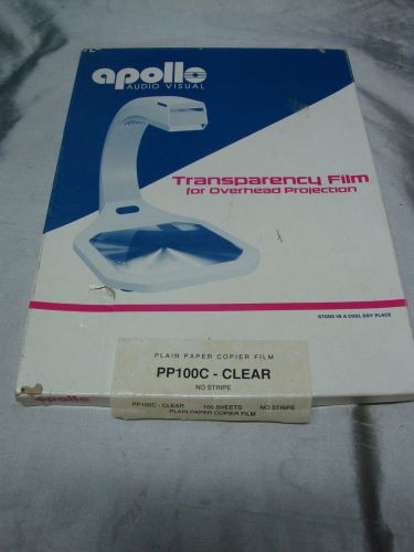 Apollo transparency film for overhead projection pp100c clear plain copier for sale