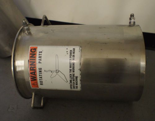 Jacketed stainless steel pot-reactor-kettle with bottom drain, 5 gal