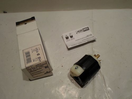 Leviton NEMA L5-20 L5-20P 20A 20 Amp 125V Twistlock Male Plug Black / White