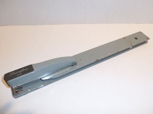 Vintage Swingline Model 44-12 Long Reach Metal Stapler /Ruler Office Supply Desk