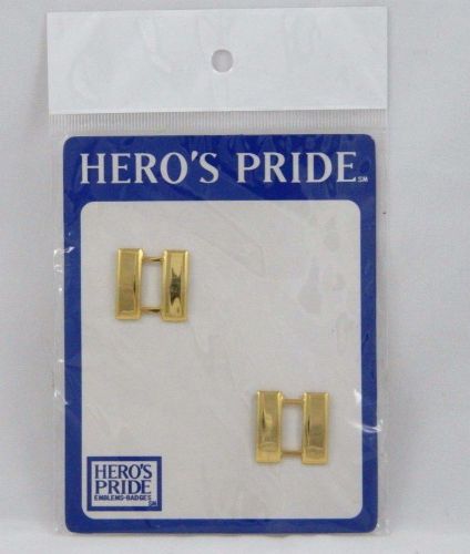 Hero&#039;s pride captain two bars lapel collar pin new police fire ems insignia rank for sale
