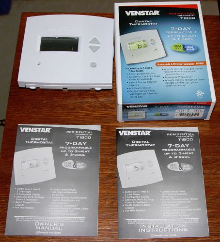 VENSTAR T1800 Digital 7 Day Programable Thermostat