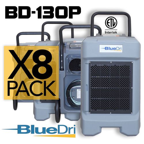 8-Pack BlueDri® BD-130P 225 PPD High Performance Industrial Dehumidifier