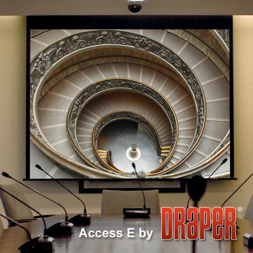 Draper Access/Series E 100&#034; Motorized Screen NTSC, 4:3 Video Format, Matt White