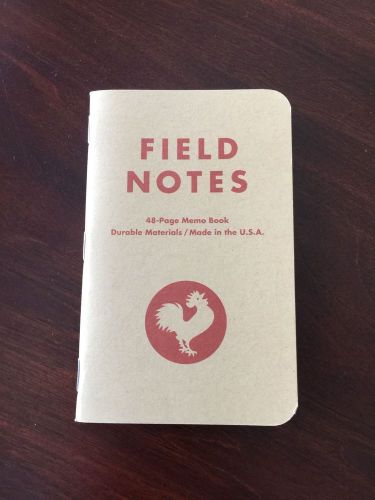 Single Field Notes Memo Tournament of Books 2014 Kraft Limited Edition Rooster