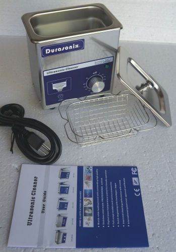 Durasonix 0.7 Liter Ultrasonic Cleaner Knob Controlled Timer Stainless /w busket