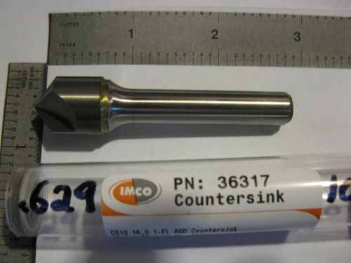 new imco solid  carbide 16mm(.629) &#034; countersink.60 degree.3/8&#034; shank.