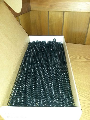 Lot of 4 Boxes Of Plastic Spiral Coil 10mm 4:1 Black 12” (100 count)  5647301