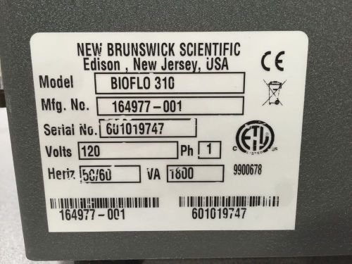 New Brunswick Scientific BIOFLO 310 Fermentor / Bioreactor