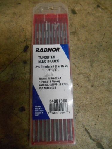 Radnor® 1/8&#034; X 7&#034; Ground Finish 2% Thoriated Tungsten Electrode (10 Per Package)