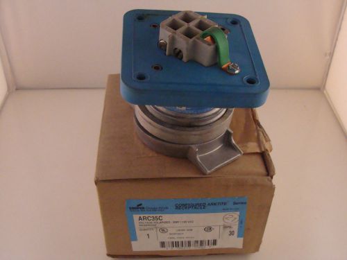 New Overstock Crouse Hinds Arktite Receptacle ARC35C Voltage Polarized 30 Amp