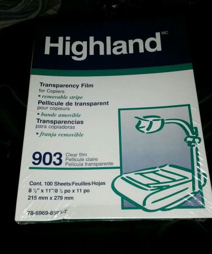 Highland Transparency Film for  Copiers 903.  100 sheets