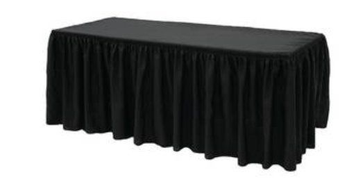 Expressly Hubert (81640) Tablecover Fitted With Skirting Black Polyester