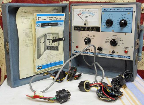 B&amp;K MODEL 465 CATHODE RAY TUBE TESTER WITH MANUALS  POWERS UP