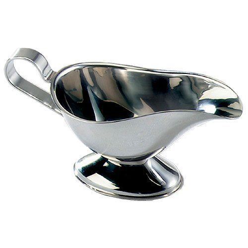 Lot of 12 New Tablecraft (7816) 16 oz Gravy Boat Stainless Steel
