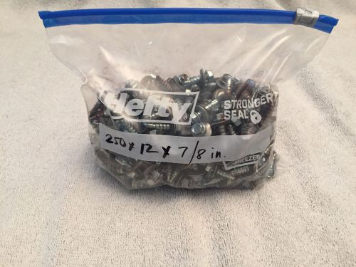 250 Hex Rubber Washer Head Screws #12 x 7/8 in. Length Free Shipping