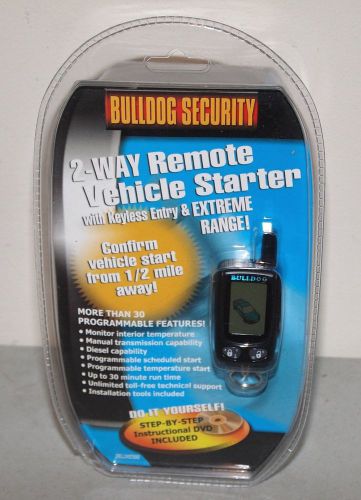 New!! BULLDOG DELUXE 500 2 Way LCD REMOTE CAR STARTER w/ KEYLESS ENTRY (Auto)