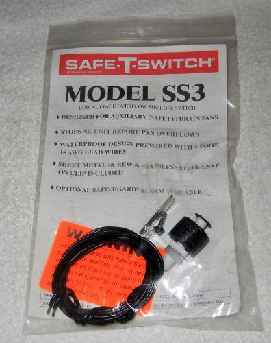 Safe-T-Switch Ss3, Low Voltage Overflow Shut-off Switch.