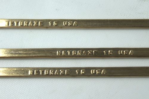 3 rods of netbraze 15 silver brazing rod, 15% silver, hvac type for sale