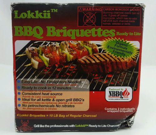 Lokkii Ready 2 Lite premium Barbeque Briquettes 2 Individually Wrapped GRILL BBQ