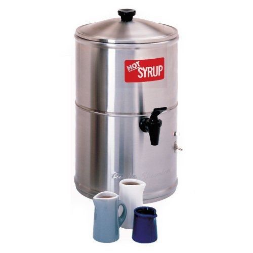 Wilbur Curtis Syrup Warmer 2.0 Gallon Syrup Container - Stainless Steel and