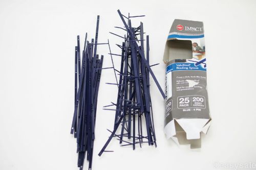 Gbc impact velobind binding spines - blue 4 pin 200 sheet capacity (25 pack) for sale