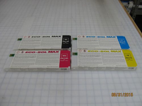 ONE-SET 4PC EMPTY ROLAND INK CARTRIDGE ECO SOL MAX 220CC ESL3 BLACK CYAN MG YE