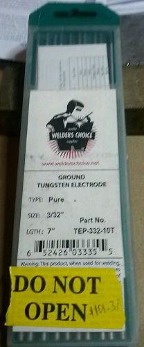 NEW Welder&#039;s Choice #TEP-332-10T 3/32&#034; PURE Tungsten Ground Electrodes