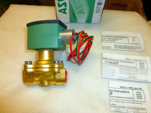 Asco 1/2&#034; 8221g023 8221g23 n/open soft closing 5-150 water valve, 120v b108 for sale