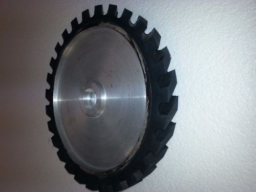 12&#034; x 1&#034; serrated contact wheel for 2x72 belt sander grinder - hard to find! for sale