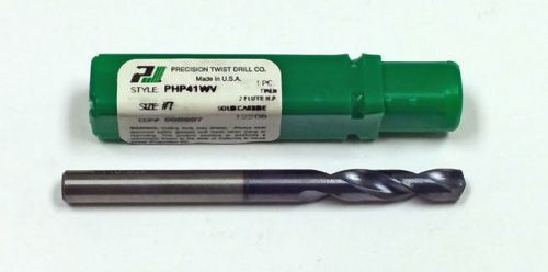 #7 SOLID CARBIDE DRILL, 140° PT, 63/64&#034; LOF, 2-13/32 OAL, PTD 5607 TIALN COATED