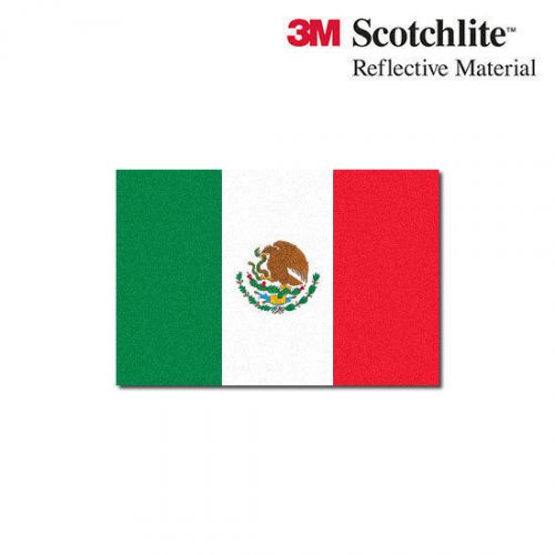 3M Reflective Flag Decals - Mexican Flag - 1.5&#034; x 2.25&#034;