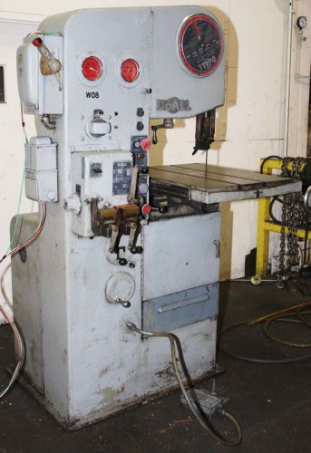 16&#034; thrt 12&#034; h doall 1612-3 vertical band saw, vari-speed, hyd-tbl feed, blade w for sale