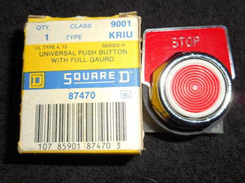 New square d red 9001 kriu universal push button with full guard for sale
