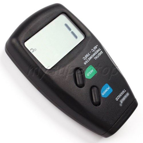 Digital Thermometer TM6902D 4.65x2.76x1.14 inch Black with Thermocouple Sensor