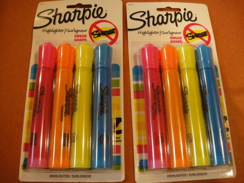 2X Sharpie Highlighters 4 Multi Colors per pack, Tank Style FREE SHIP