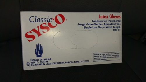 sysco latex glove powdered large size (100 pc)