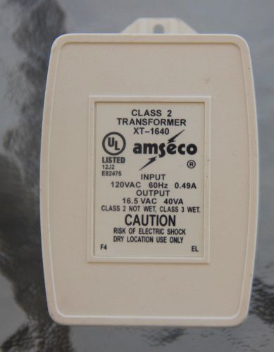 Amseco Class 2 Transformer XT-1640 Power Supply 16.5 VAC 40va