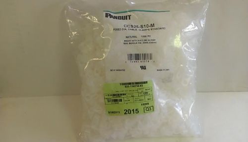 2000 Clamps Panduit White CCS25-S10-M Fixed Dia Cable Clamp, Standard, #10  0.25
