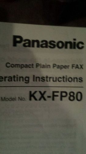 Panasonic KX-FP80 Fax Machine