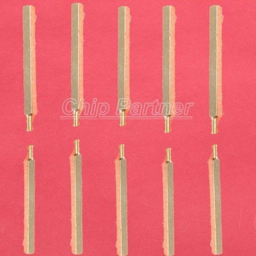 10pcs 40+6 m3 male brass standoff spacer 6mm x m3 female 40mm for sale