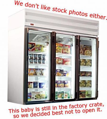 For sale new howard mccray gf75-b three section glass door freezer merchandiser for sale