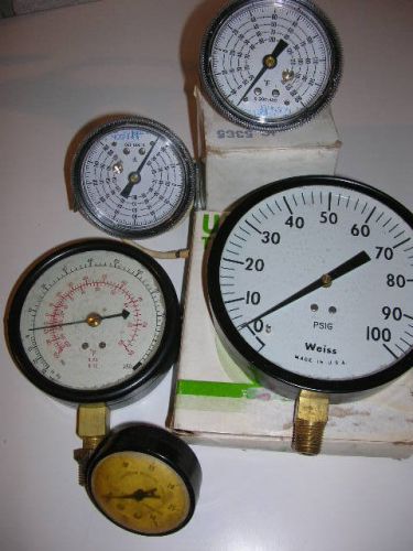 Johnson controls x-200-180 gauges weiss usa johnson lot of five some new no res. for sale