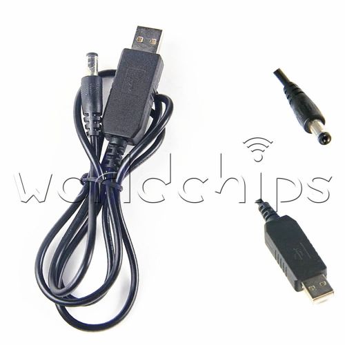 2pcs usb dc 5v to dc 9v step-up module converter 2.1x5.5mm male cable plug for sale