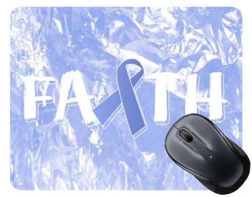 Esophageal Cancer Awareness Faith Ribbon Square Mouse Pad