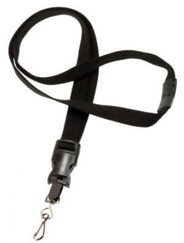 Breakaway lanyard with detachable swivel hook-black (12 pk.)insigneea for sale