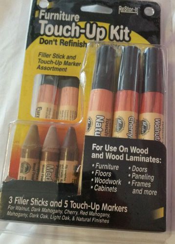 New ReStor-It Furniture Touch-Up Kit, Includes 5 Markers and 3 Filler Sticks