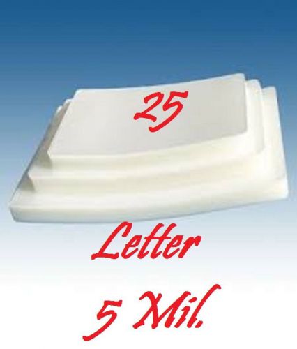 5 MIL Letter Size Laminating Laminator Pouches Sheets, 9 x 11-1/2  25 PK